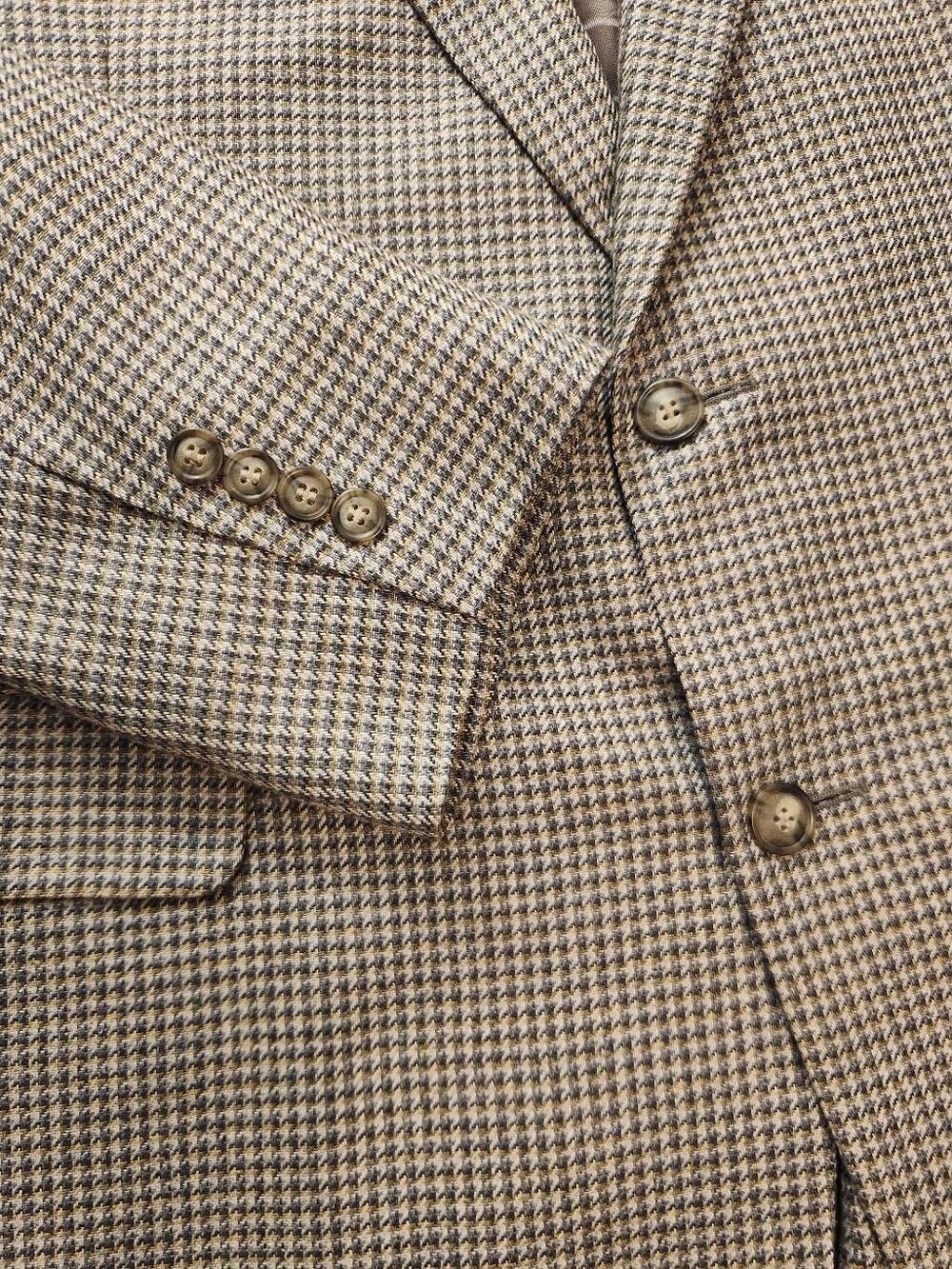 Jos. A. Bank. Sports coat 100% Silk Men's 44L Houndstooth Multicolor 2 button v